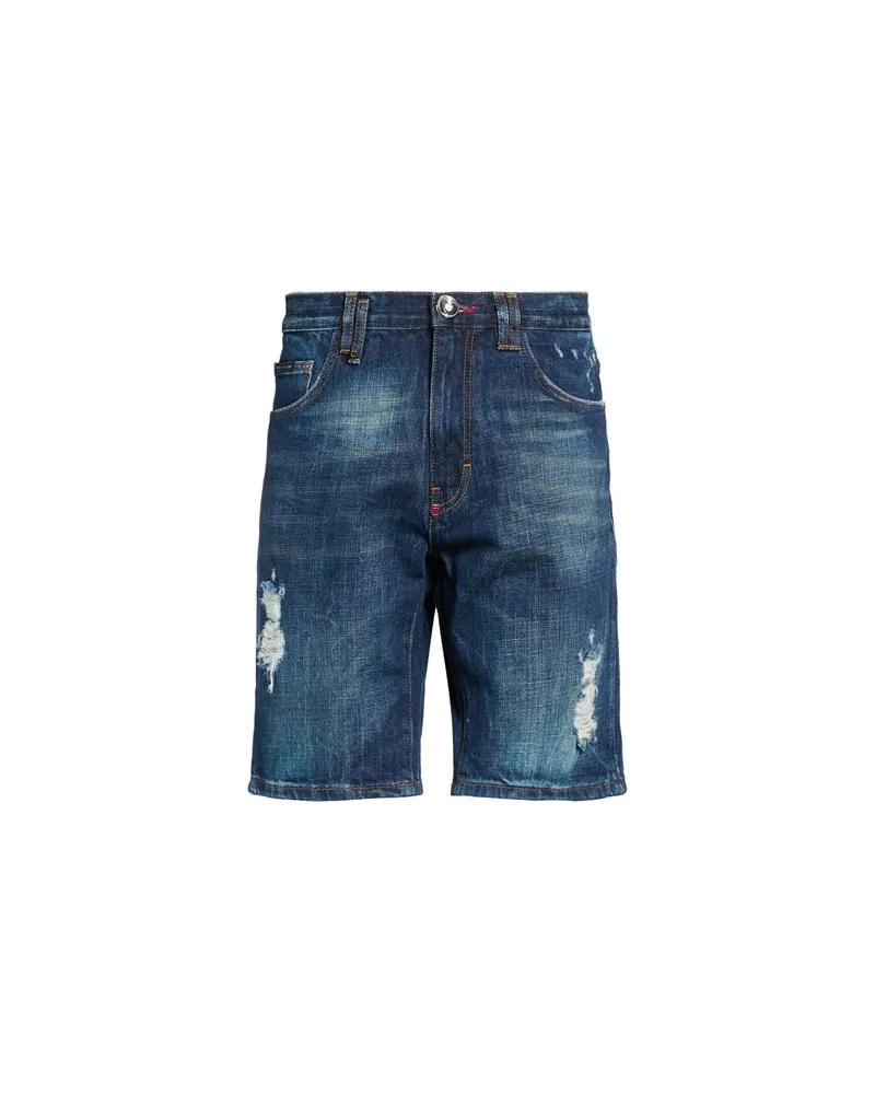 Philipp Plein HOSEN & RÖCKE - Jeansshortsauf YOOX.COM Blau