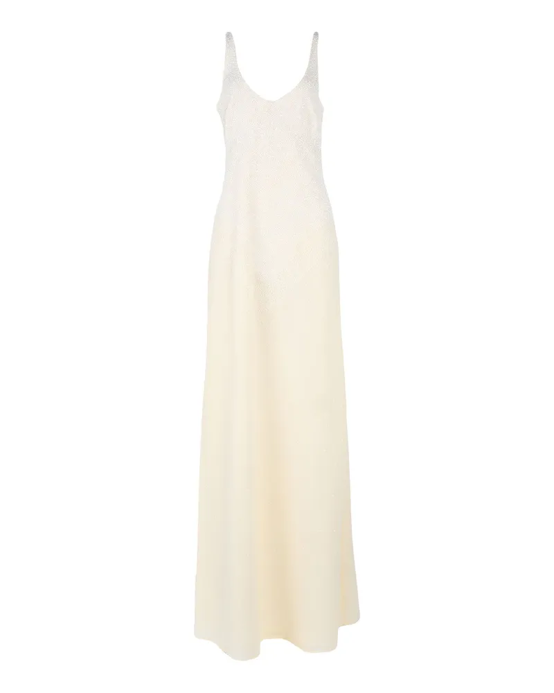 Elisabetta Franchi Maxi-Kleid Hellgelb