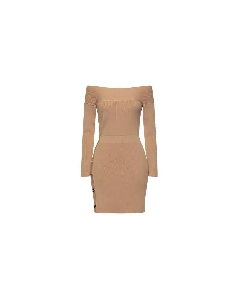 Elisabetta Franchi KLEIDER - Mini-Kleiderauf YOOX.COM Kamel