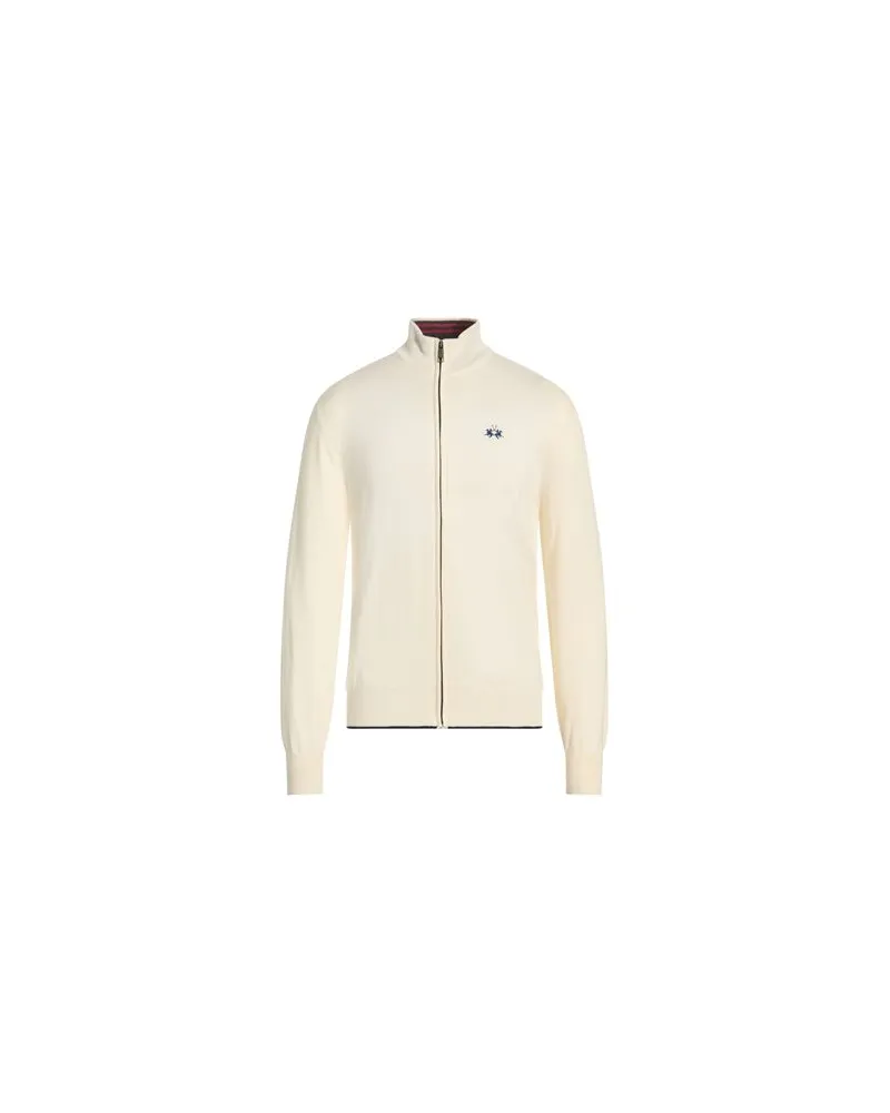 La Martina STRICKWAREN - Strickjackenauf YOOX.COM Elfenbein