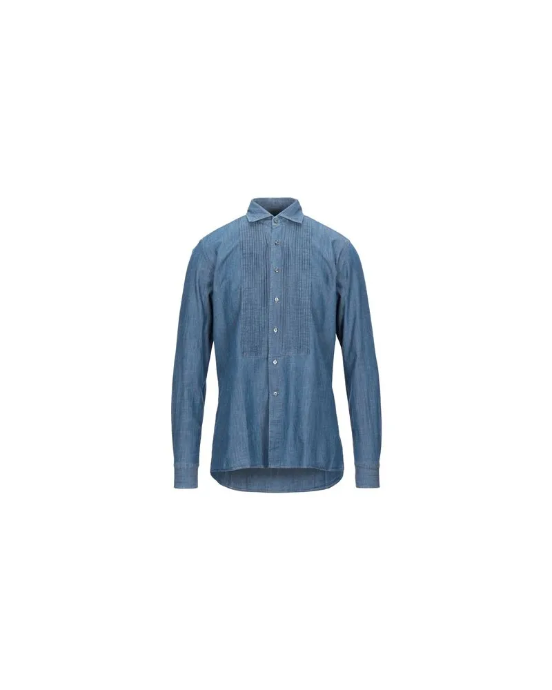 Tagliatore TOPS - Jeanshemdenauf YOOX.COM Blau