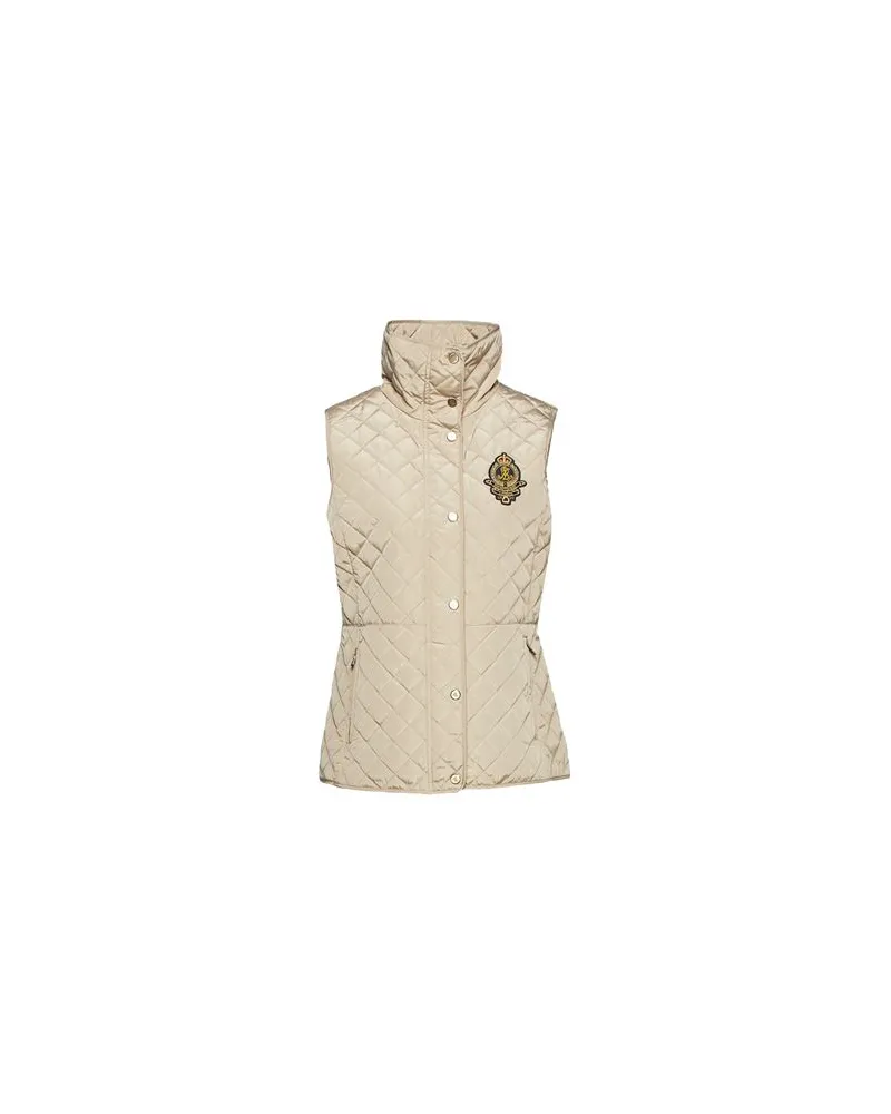 Ralph Lauren BULLION-CREST QUILTED VEST  - JACKEN & MÄNTEL - Pufferjacken & Daunenjackenauf YOOX.COM Beige