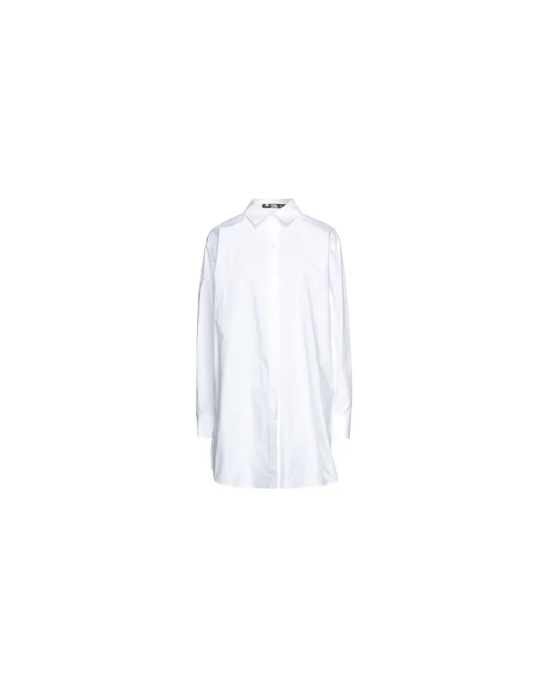 Karl Lagerfeld LOGO TUNIC W/ EMBROIDERY - TOPS - Hemdenauf YOOX.COM Weiß