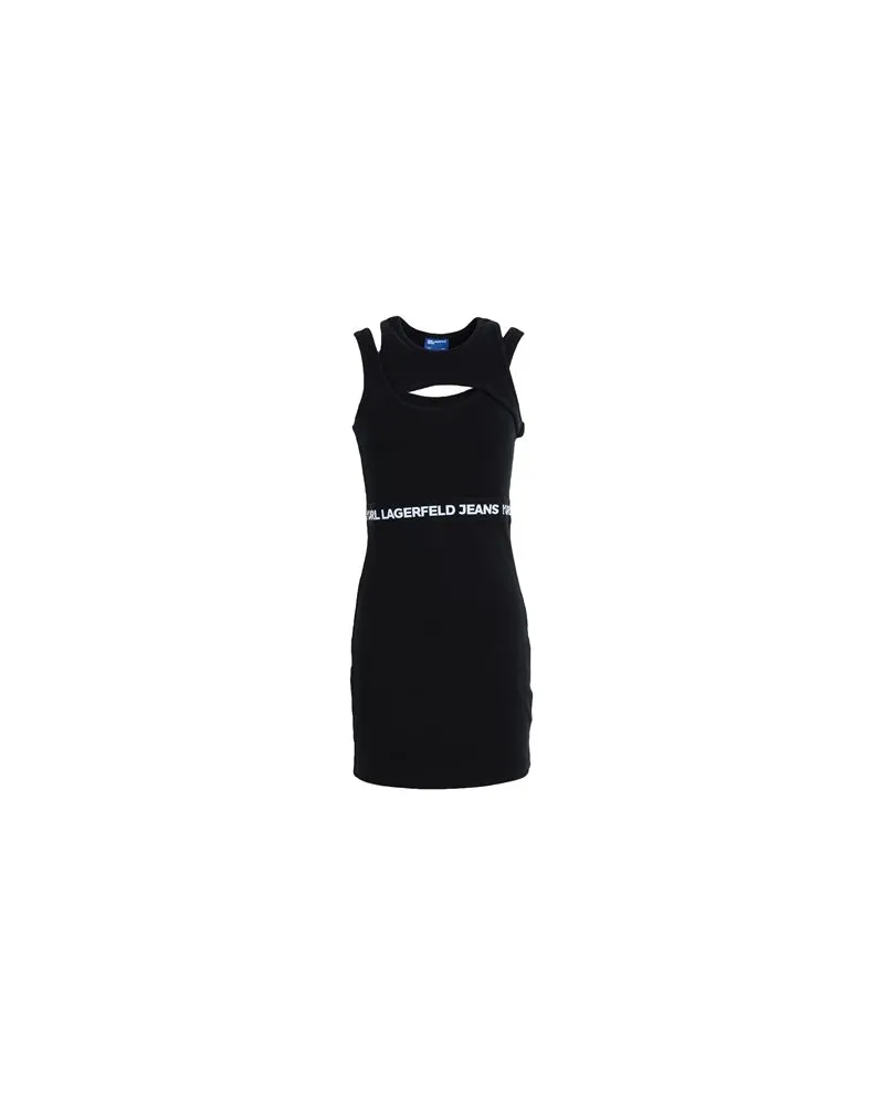 Karl Lagerfeld KLJ LOGO ELASTIC TANK DRESS  - KLEIDER - Mini-Kleiderauf YOOX.COM Schwarz