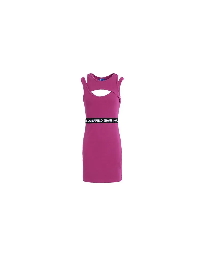 Karl Lagerfeld KLJ LOGO ELASTIC TANK DRESS  - KLEIDER - Mini-Kleiderauf YOOX.COM Malve