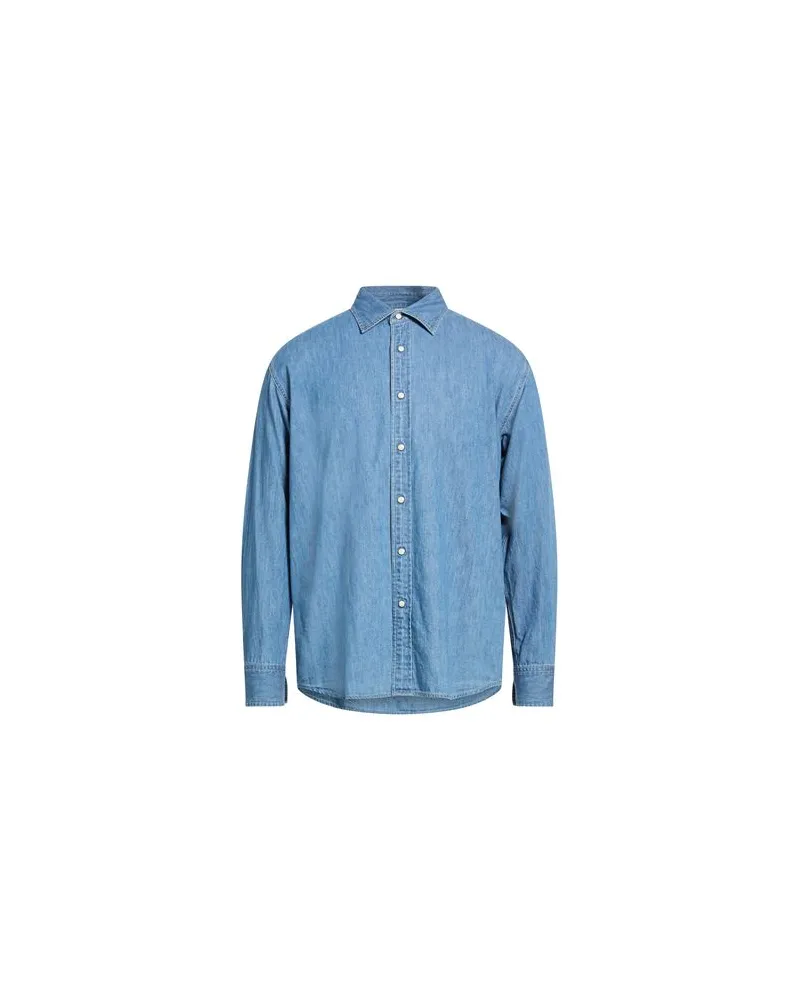 AURALEE TOPS - Jeanshemdenauf YOOX.COM Blau
