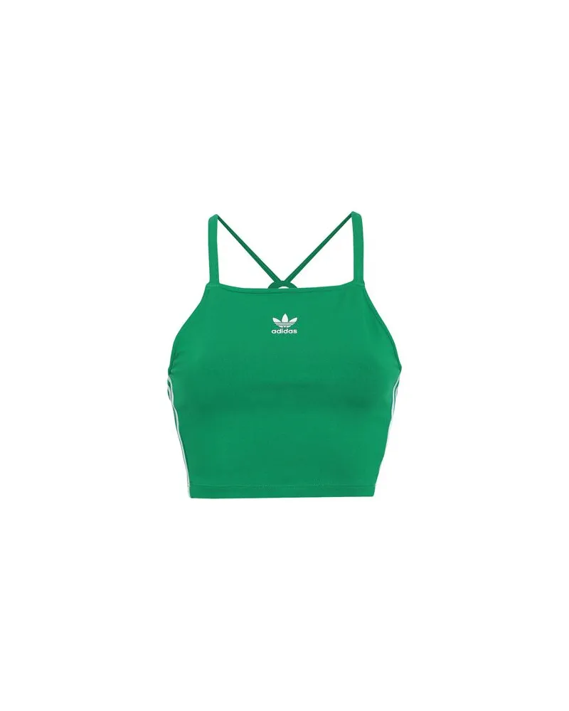 adidas 3 S CROP TOP  - TOPS - Topsauf YOOX.COM Grün