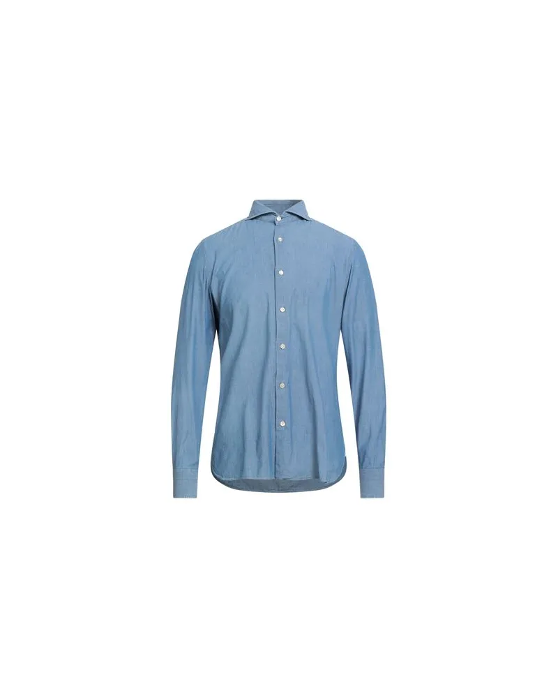 Luigi Borrelli TOPS - Jeanshemdenauf YOOX.COM Blau