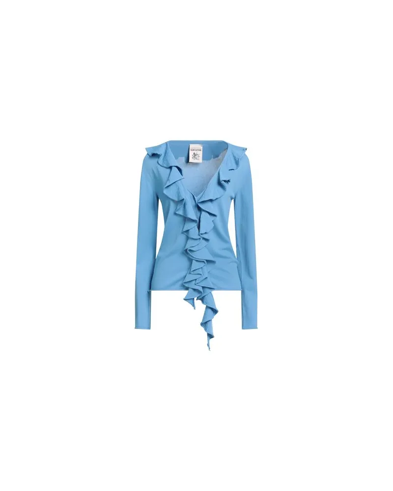 Semicouture STRICKWAREN - Strickjackenauf YOOX.COM Azurblau