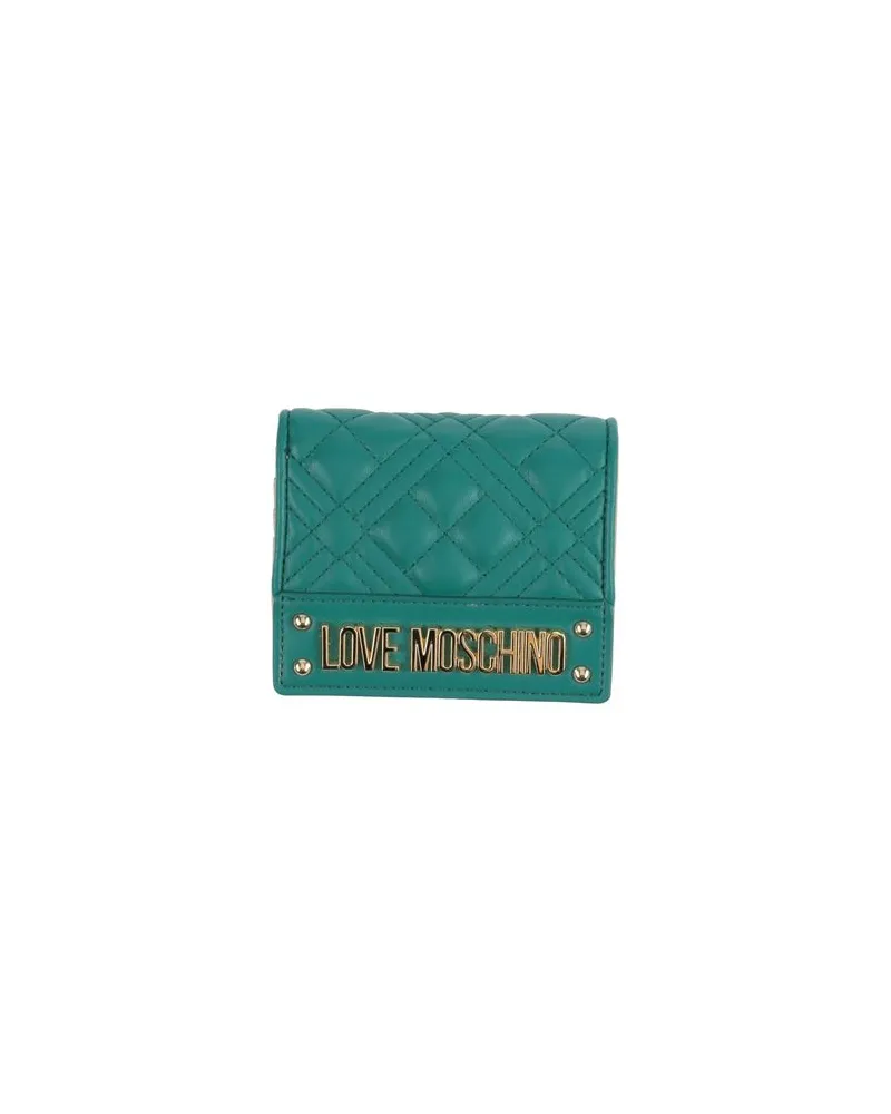 Moschino Kleinlederwaren - Brieftaschenauf YOOX.COM Smaragdgrün