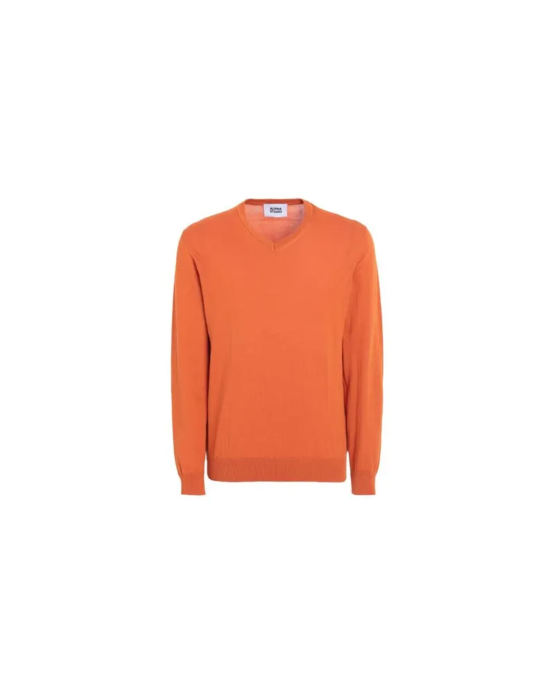 Alpha Studio STRICKWAREN - Pulloverauf YOOX.COM Orange