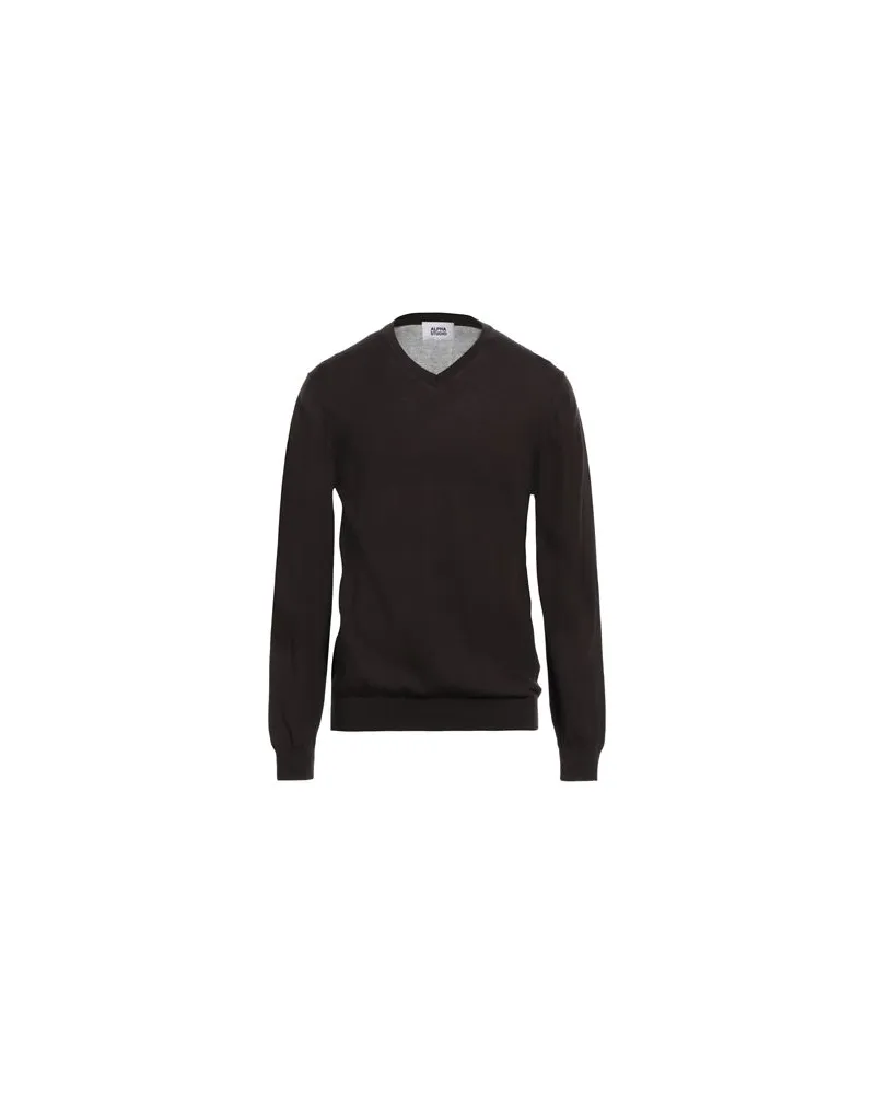 Alpha Studio STRICKWAREN - Pulloverauf YOOX.COM Dunkelbraun