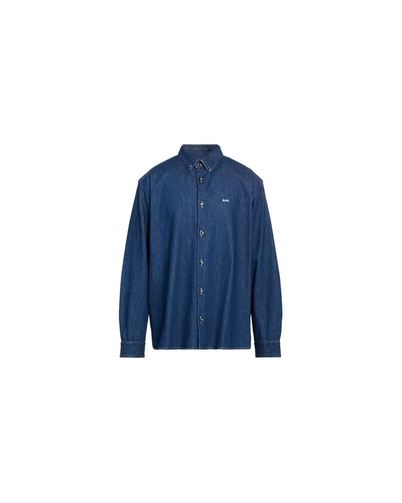 A.P.C. TOPS - Jeanshemdenauf YOOX.COM Blau