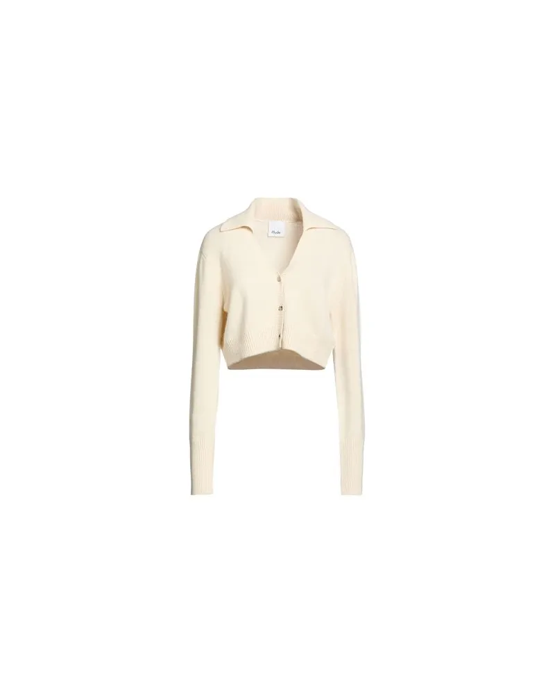 ALLUDE STRICKWAREN - Strickjackenauf YOOX.COM Cremeweiß