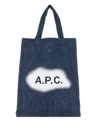 A.P.C. Schultertasche Taubenblau