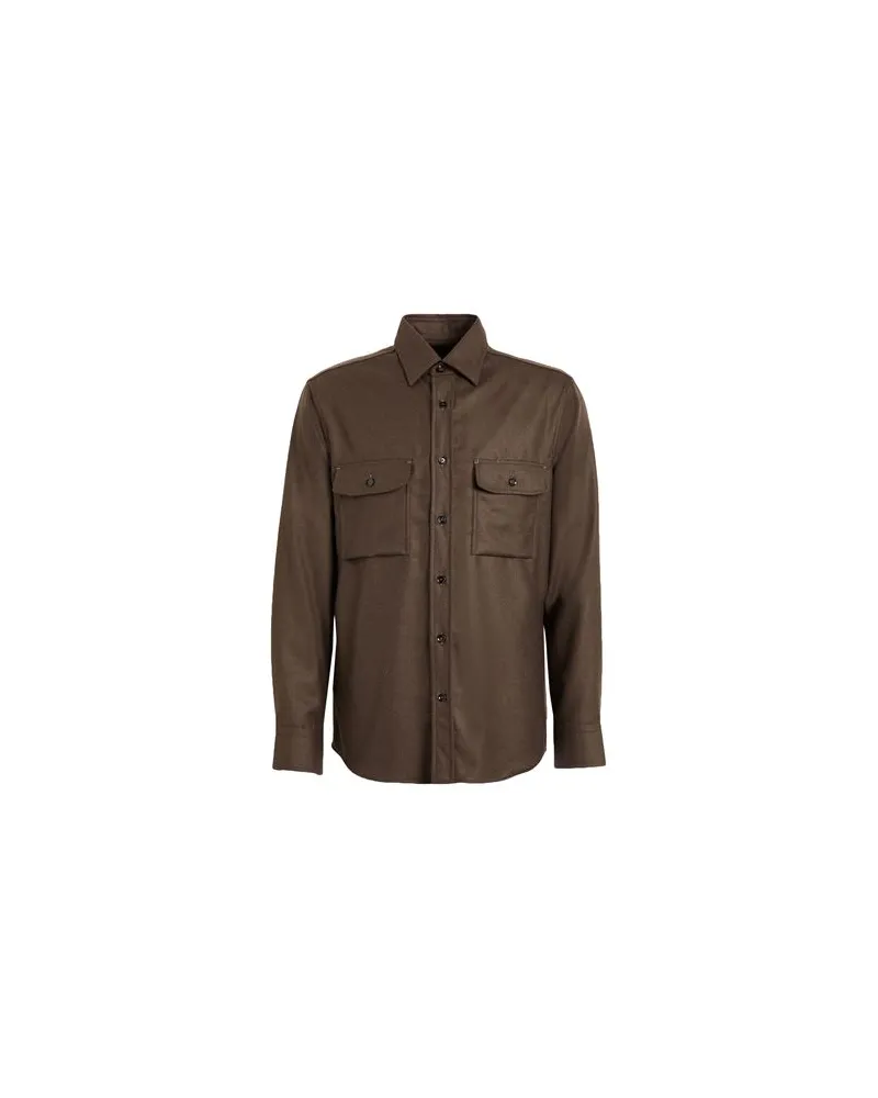 Brioni TOPS - Hemdenauf YOOX.COM Dunkelbraun