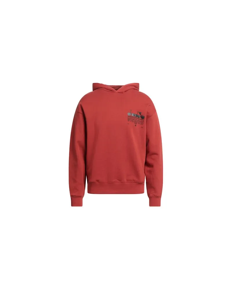 Diadora SWEATSHIRT CREW MANIFESTO  - TOPS - Sweatshirtsauf YOOX.COM Rostrot