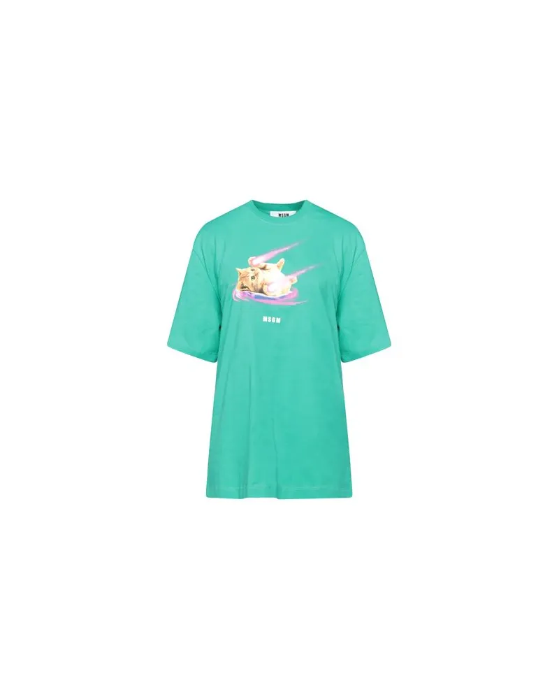 MSGM TOPS - T-shirtsauf YOOX.COM Smaragdgrün