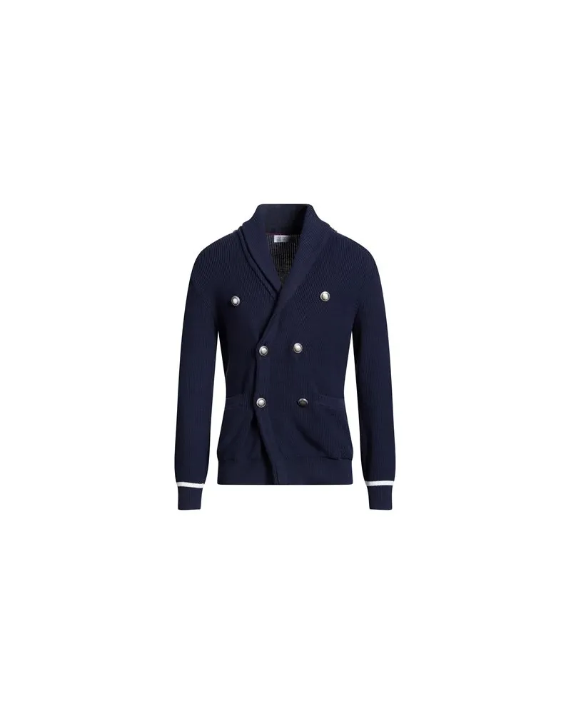 Brunello Cucinelli STRICKWAREN - Strickjackenauf YOOX.COM Marineblau