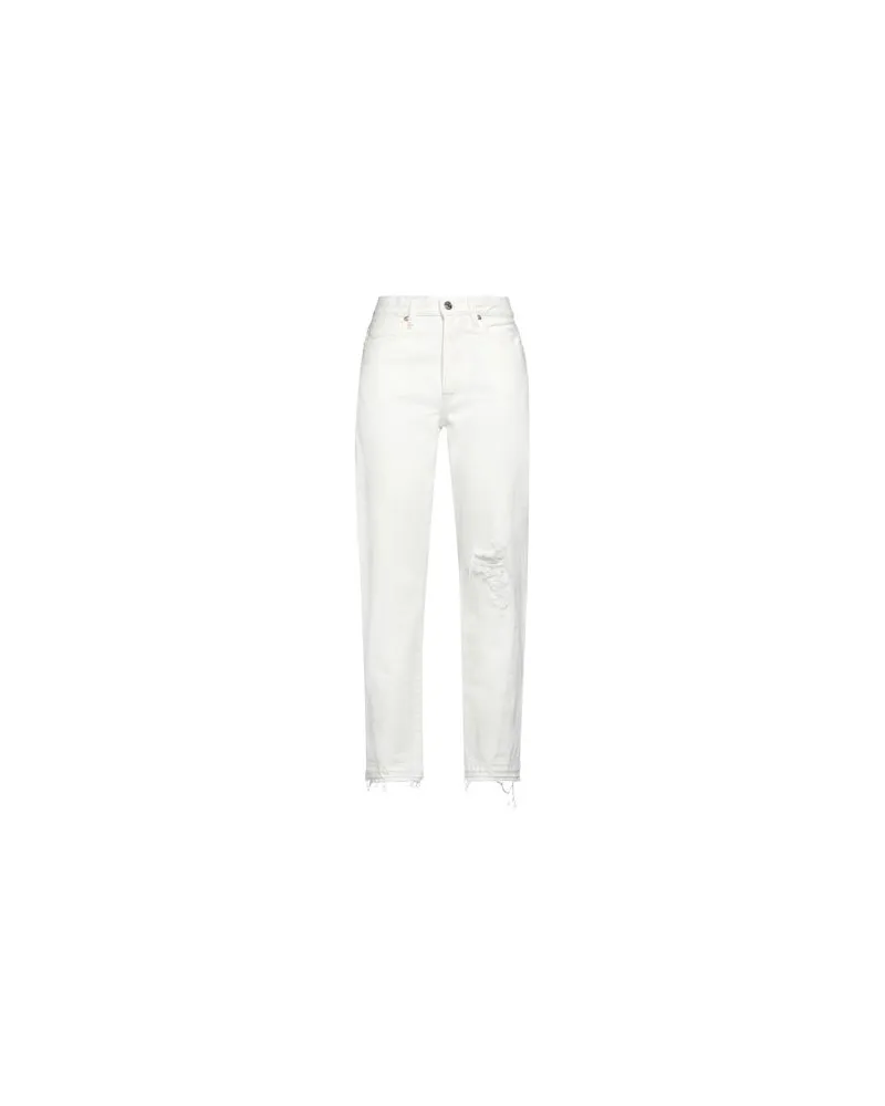 TANAKA HOSEN & RÖCKE - Jeanshosenauf YOOX.COM Cremeweiß