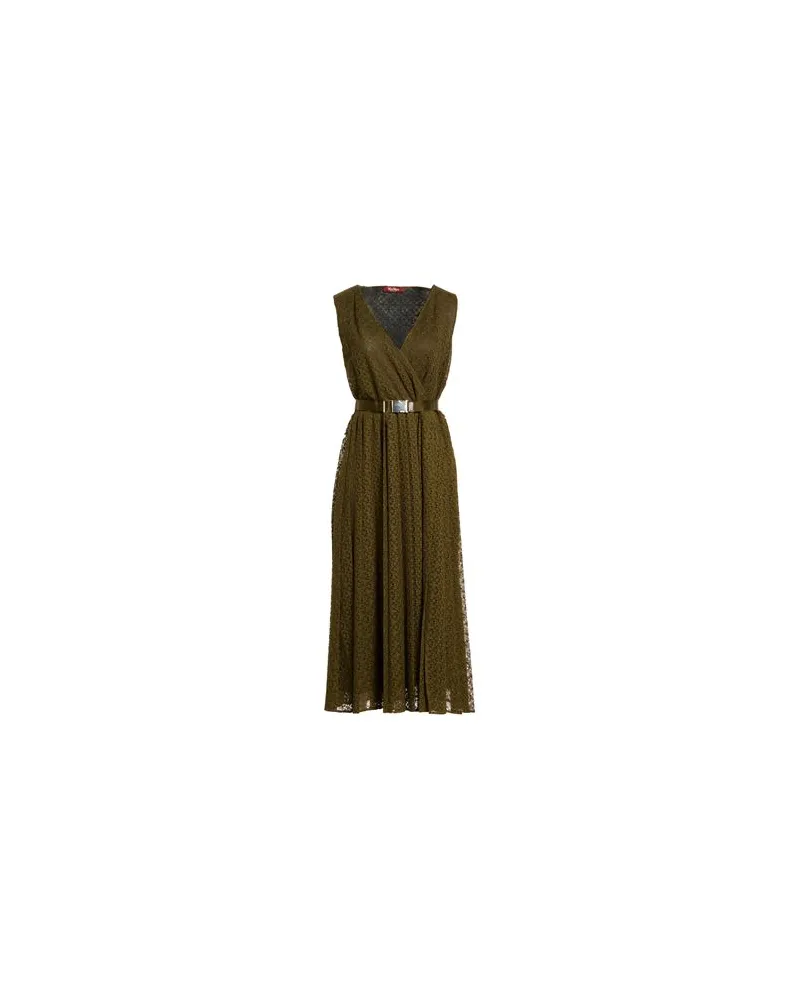 Max Mara KLEIDER - Midi-Kleiderauf YOOX.COM Militärgrün