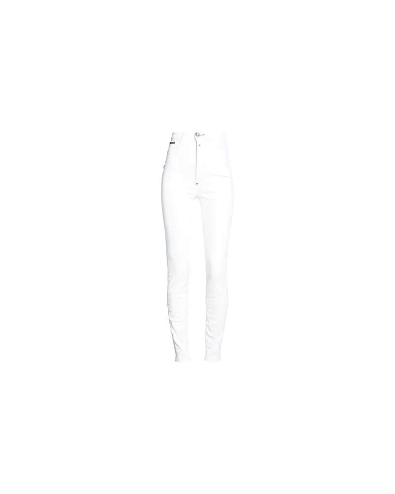 Philipp Plein HOSEN & RÖCKE - Jeanshosenauf YOOX.COM Weiß