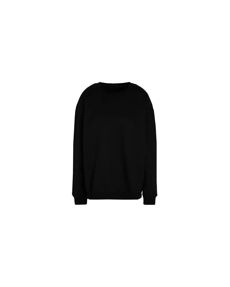 8 by Yoox ORGANIC COTTON OVERSIZED CREWNECK SWEATSHIRT  - TOPS - Sweatshirtsauf YOOX.COM Schwarz