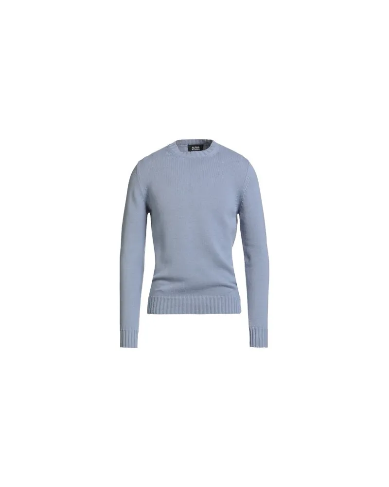 Alpha Studio STRICKWAREN - Pulloverauf YOOX.COM Hellblau