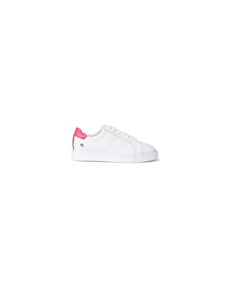 Ralph Lauren ANGELINE II NAPPA LEATHER SNEAKER   - SCHUHE - Sneakersauf YOOX.COM Weiß