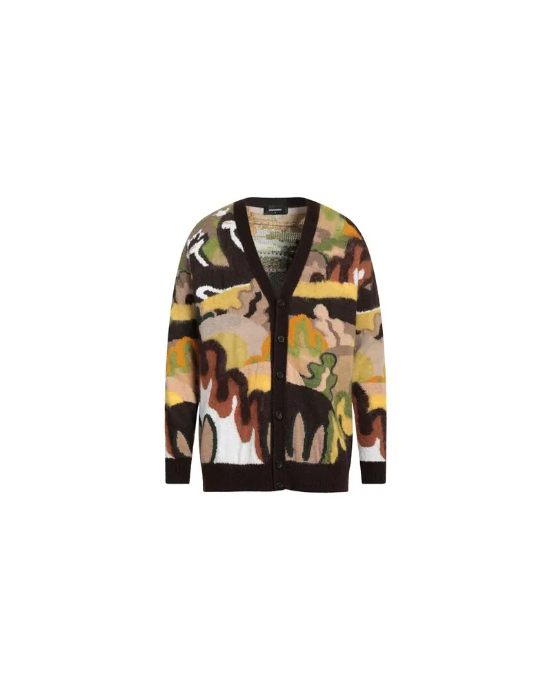 Dsquared2 STRICKWAREN - Strickjackenauf YOOX.COM Dunkelbraun