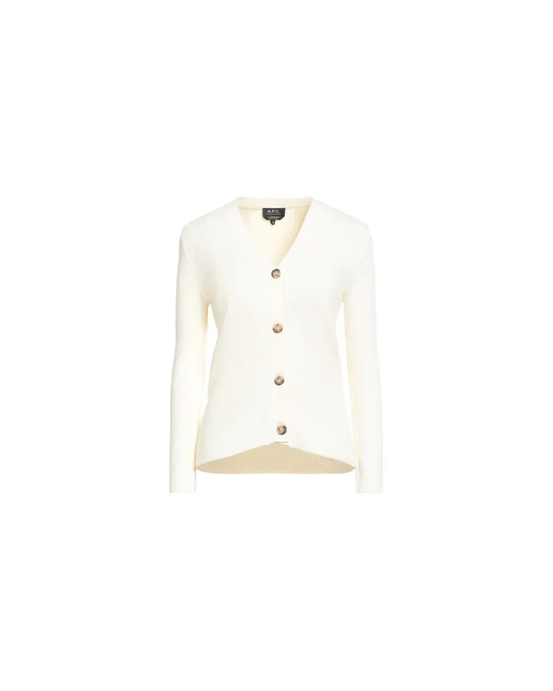 A.P.C. STRICKWAREN - Strickjackenauf YOOX.COM Elfenbein