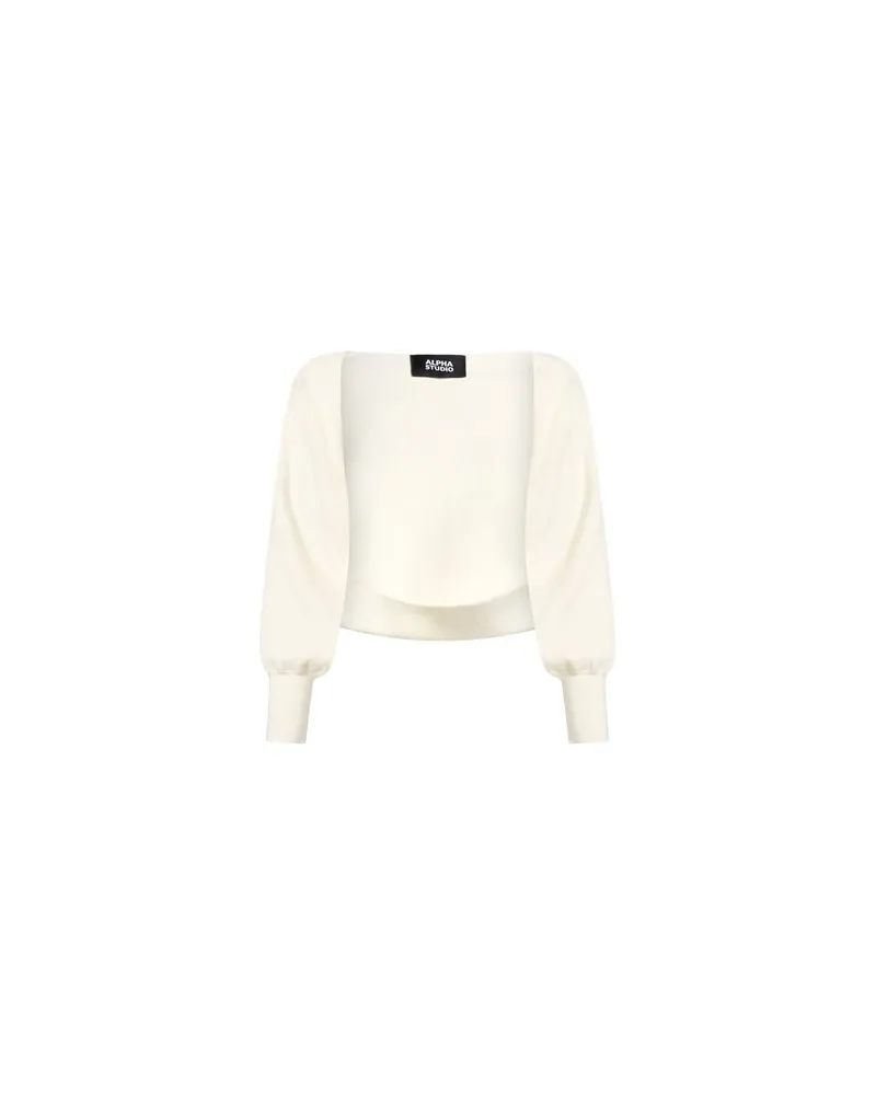 Alpha Studio TOPS - Bolerosauf YOOX.COM Cremeweiß