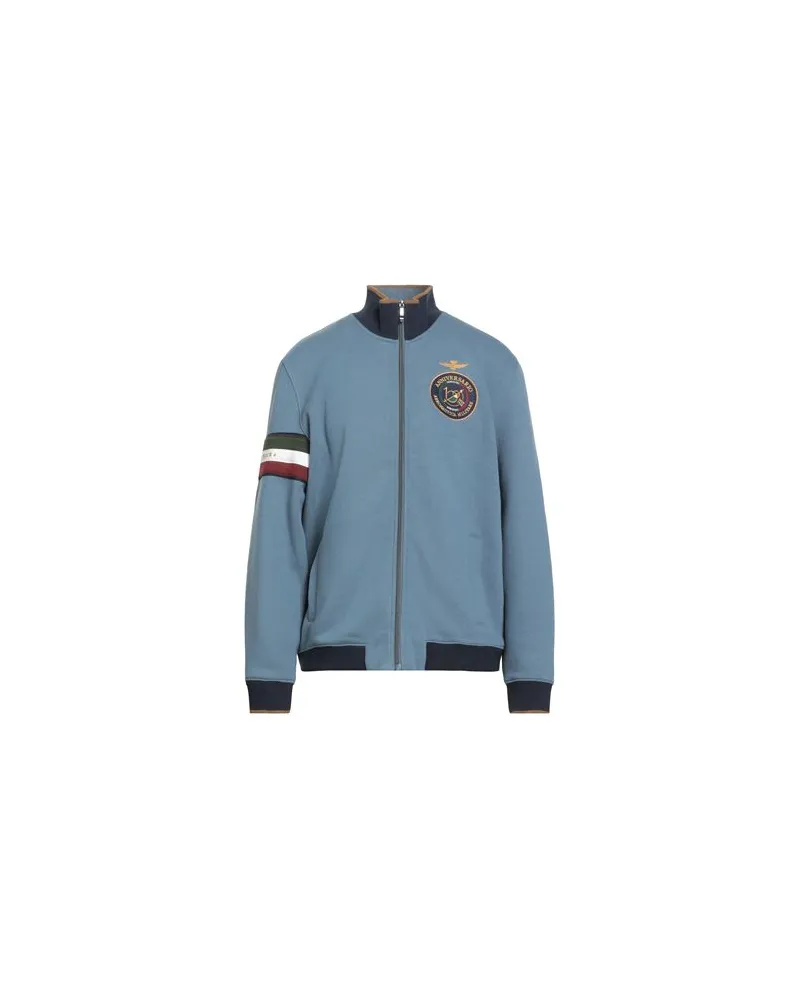 Aeronautica Militare TOPS - Sweatshirtsauf YOOX.COM Taubenblau