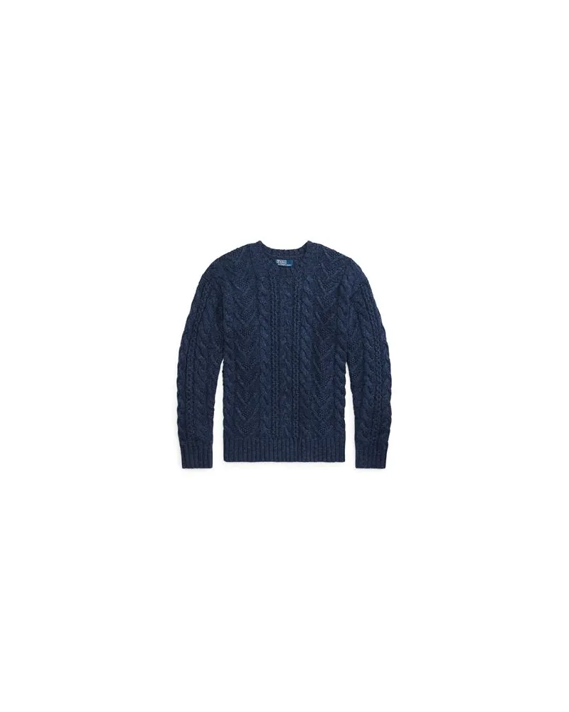 Ralph Lauren THE ICONIC FISHERMANÂ€™S SWEATER  - STRICKWAREN - Pulloverauf YOOX.COM Marineblau