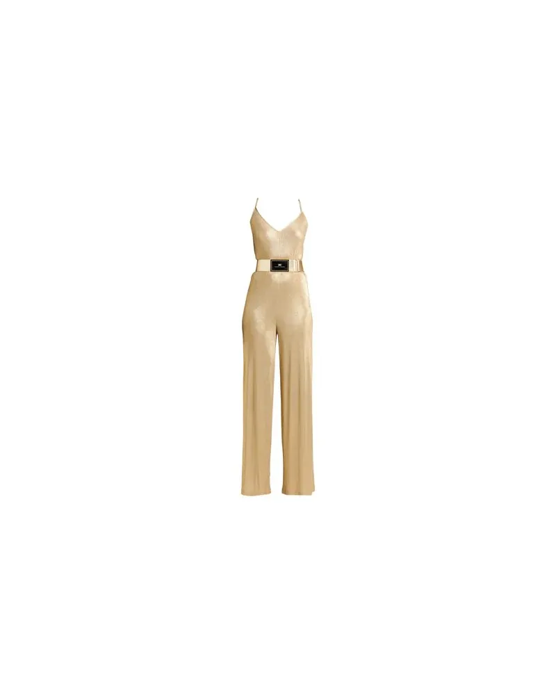 Elisabetta Franchi OVERALLS - Jumpsuitsauf YOOX.COM Gold