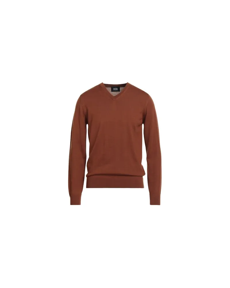 Alpha Studio STRICKWAREN - Pulloverauf YOOX.COM Braun