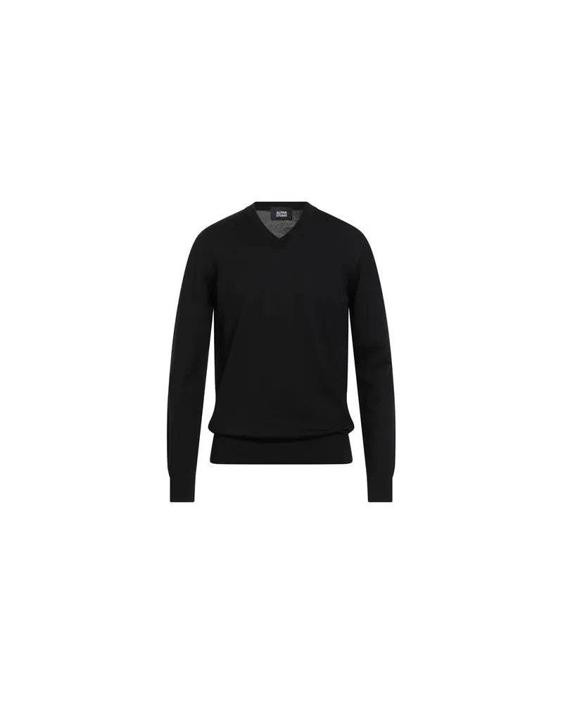 Alpha Studio STRICKWAREN - Pulloverauf YOOX.COM Schwarz