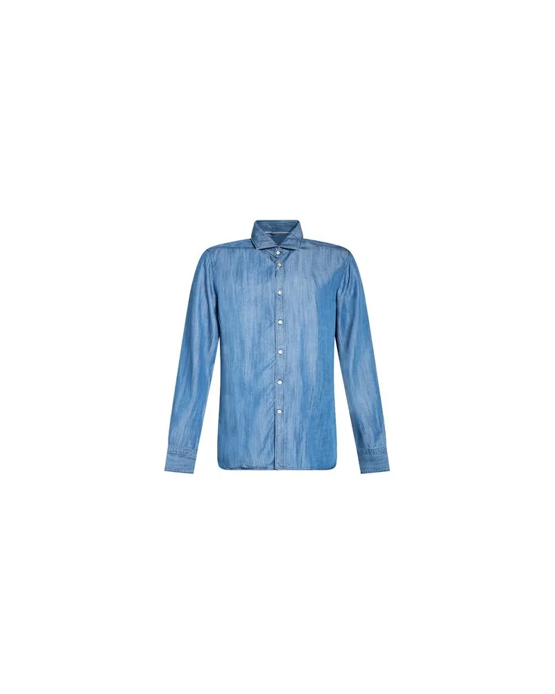 Tintoria Mattei TOPS - Jeanshemdenauf YOOX.COM Taubenblau