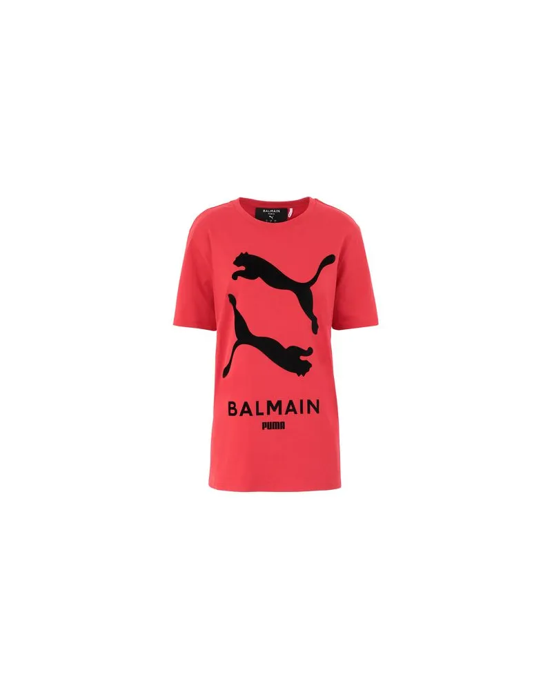 Puma x BALMAIN GRAPHIC TEE  - TOPS - T-shirtsauf YOOX.COM Rot