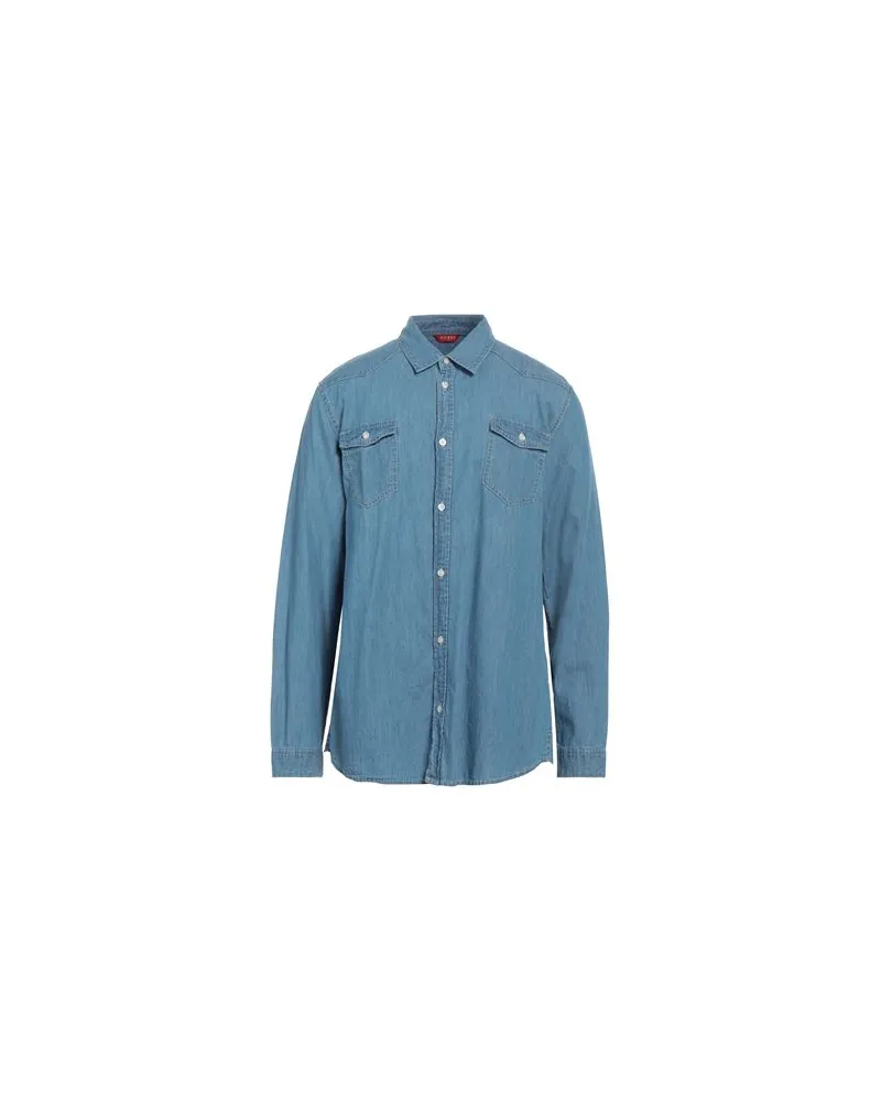 Guess TOPS - Jeanshemdenauf YOOX.COM Blau