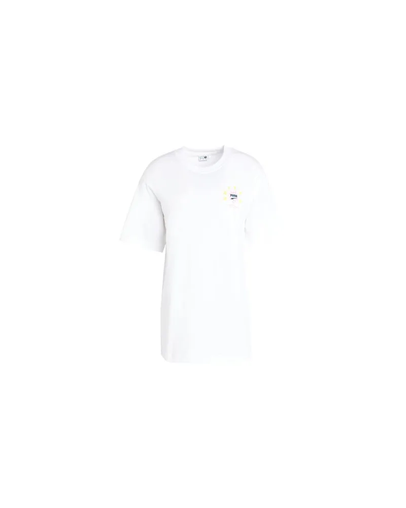 Puma DOWNTOWN Relaxed Graphic Tee  - DOWNTOWN Relaxed Graphic Tee - TOPS - T-shirtsauf YOOX.COM Weiß