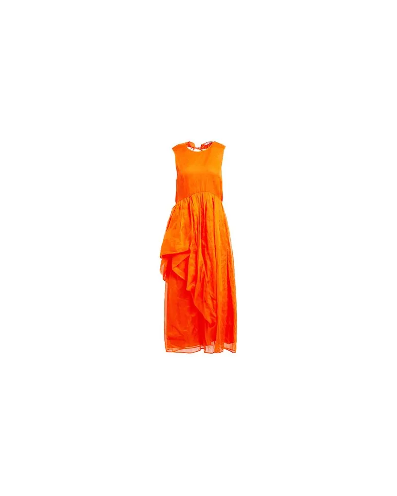 Cecilie Bahnsen KLEIDER - Midi-Kleiderauf YOOX.COM Orange