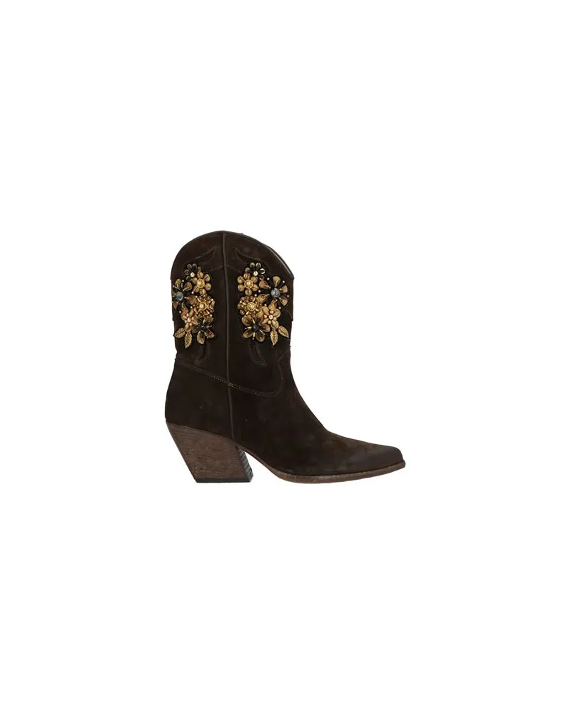 Elena Iachi SCHUHE - Stiefelettenauf YOOX.COM Dunkelbraun