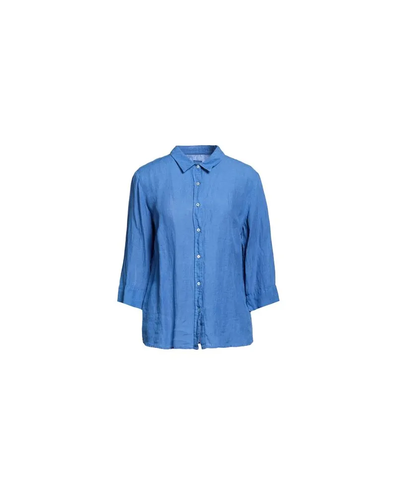 120% Lino TOPS - Hemdenauf YOOX.COM Blau