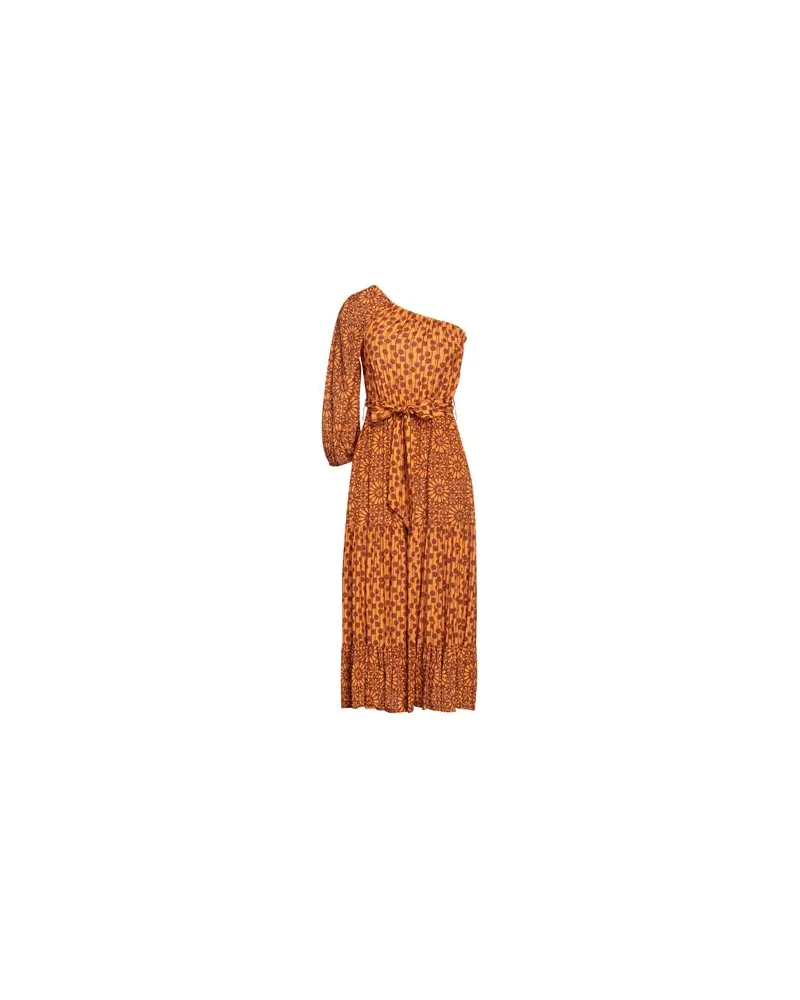 Siste's KLEIDER - Midi-Kleiderauf YOOX.COM Orange