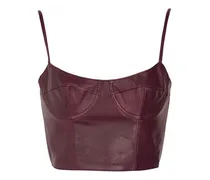 LEATHER BODYCON CROP TOP - TOPS - Topsauf YOOX.COM