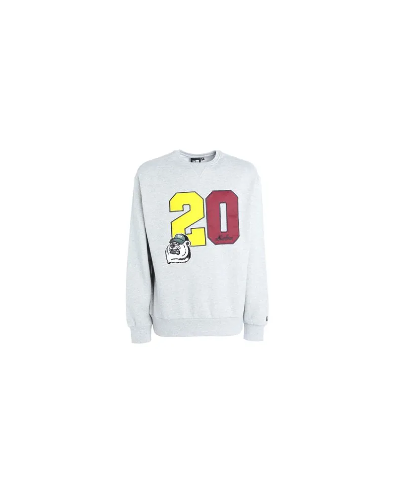 New Era NE LIFESTYLE CREW NECK NEWERA   - NE LIFESTYLE CREW NECK NEWERA - TOPS - Sweatshirtsauf YOOX.COM Hellgrau
