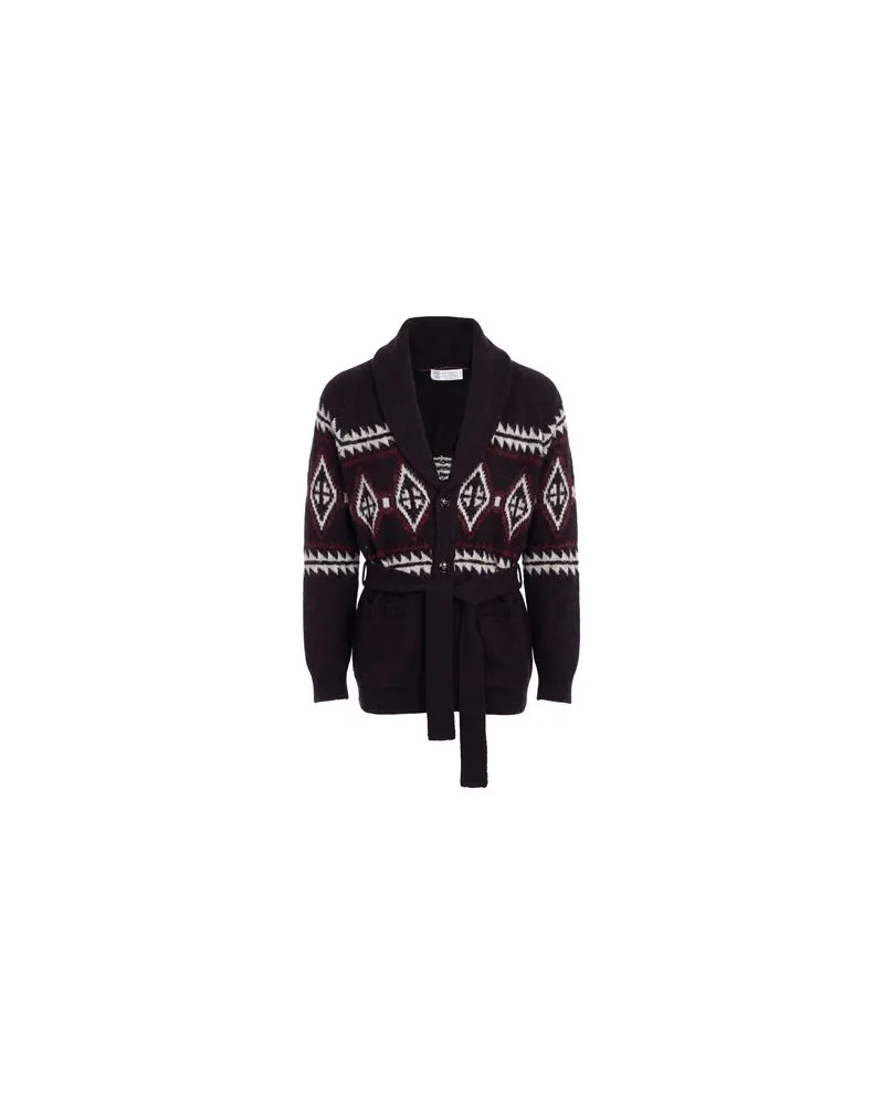 Brunello Cucinelli STRICKWAREN - Strickjackenauf YOOX.COM Schwarz