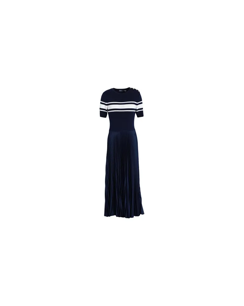 Ralph Lauren HYBRID SWEATER-PLEATED DRESS  - KLEIDER - Maxi-Kleiderauf YOOX.COM Marineblau