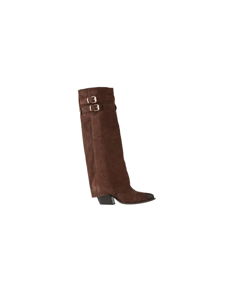 Divine Follie SCHUHE - Stiefelauf YOOX.COM Dunkelbraun